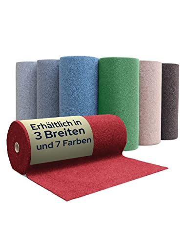 Primaflor Premium Rasenteppich - GREEN, Rot, 1,33m x 1,00m, Verschiedene Größen, Wasserdurchlässiger Vliesrasen, Robuster Outdoor Bodenbelag als Meterware für Balkon und Terrasse von Primaflor - Ideen in Textil