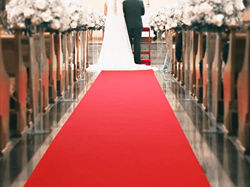 Primaflor Roter Tepppich Hochzeitsteppich - Rot, 1,00m x 10,00m, B1 VIP Teppich für Hochzeit & Event, Empfangsteppich, Gangläufer von Primaflor - Ideen in Textil