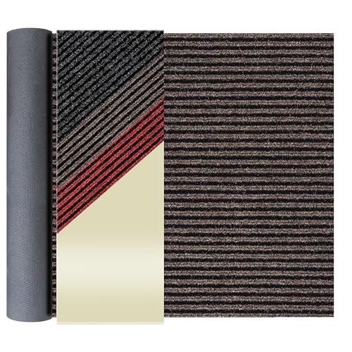 Primaflor Sauberlauf - Gin, Braun meliert, 0,80m x 30,00m, Rutschfester Schmutzfangläufer Meterware, Robuster Küchenläufer nach Maß, Zuschneidbarer Teppichläufer, Eingangsmatte für Flur und Windfang von Primaflor - Ideen in Textil