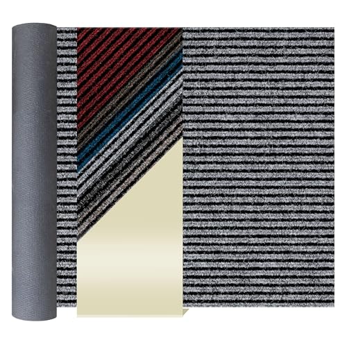 Primaflor Sauberlauf - Magnum, Grau, 2,00m x 3,50m, Rutschfester Schmutzfangläufer Meterware, Robuster Küchenläufer nach Maß, Zuschneidbarer Teppichläufer, Eingangsmatte für Flur und Windfang von Primaflor - Ideen in Textil