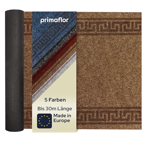 Primaflor Sauberlauf Olympia - Braun - 1,00m x 4,00m | Schmutzfangläufer Meterware | Teppichläufer für Flur und Eingangsbereich | rutschhemmender Rücken | robust und zuschneidbar von Primaflor - Ideen in Textil