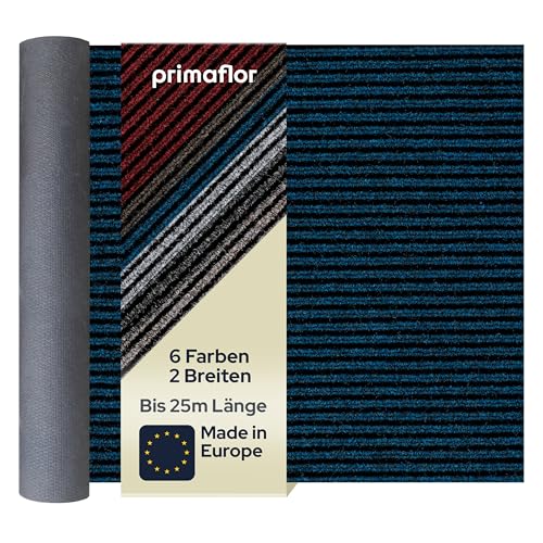 Primaflor Sauberlauf nach Maß - Magnum, Blau, 1,00m x 1,00m, Rutschfester Schmutzfangläufer Meterware, Robuster Küchenläufer, Zuschneidbarer Teppichläufer, Eingangsmatte für Flur und Windfang von Primaflor - Ideen in Textil