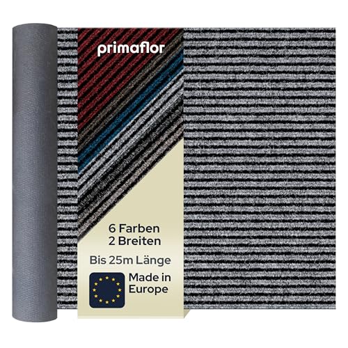 Primaflor Sauberlauf nach Maß - Magnum, Grau, 1,00m x 1,00m, Rutschfester Schmutzfangläufer Meterware, Robuster Küchenläufer, Zuschneidbarer Teppichläufer, Eingangsmatte für Flur und Windfang von Primaflor - Ideen in Textil