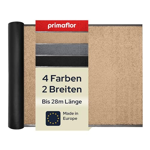 Primaflor Sauberlauf nach Maß - CLEAN, Beige, 0,90m x 4,00m, Rutschfester Schmutzfangläufer Meterware, Robuster Küchenläufer, Zuschneidbarer Teppichläufer, Eingangsmatte für Flur und Windfang von Primaflor - Ideen in Textil