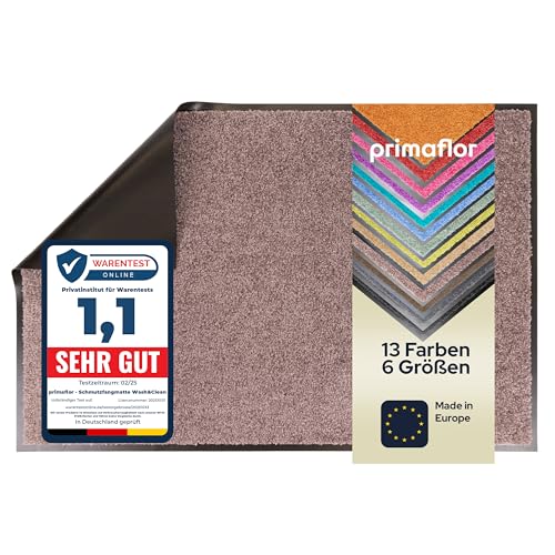 Primaflor Schmutzfangmatte CLEAN – Mauve, 40x60 cm | Saugstarke, Schwer entflammbare Fußmatte | Rutschfester Türvorleger für Innen | Türmatte für Eingangsbereich | Sauberlaufmatte mit Gummirand von Primaflor - Ideen in Textil