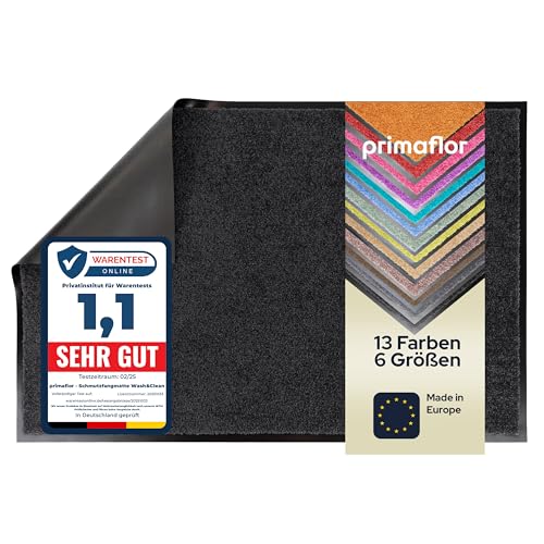 Primaflor Schmutzfangmatte CLEAN – Schwarz, 60x90 cm | Saugstarke, Schwer entflammbare Fußmatte | Rutschfester Türvorleger für Innen | Türmatte für Eingangsbereich | Sauberlaufmatte mit Gummirand Primaflor Schmutzfangmatte CLEAN – Schwarz, 60x90 cm | Saugstarke, Schwer entflammbare Fußmatte | Rutschfester Türvorleger für Innen | Türmatte für Eingangsbereich | Sauberlaufmatte mit Gummirand von Primaflor - Ideen in Textil