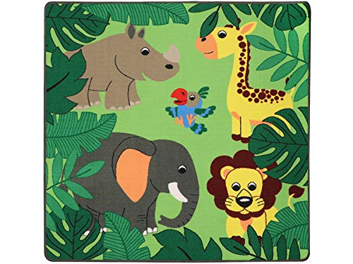 Primaflor Spieleteppich - Robuster Kinderteppich - Hochwertiger Teppich für das Kinderzimmer - Spielmatte Jungen/Mädchen - Jungle - 100x150 cm von Primaflor - Ideen in Textil