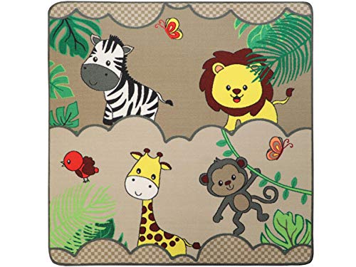 Primaflor Spieleteppich - Robuster Kinderteppich - Hochwertiger Teppich für das Kinderzimmer - Spielmatte Jungen/Mädchen - Safari - 100x150 cm Primaflor Spieleteppich - Robuster Kinderteppich - Hochwertiger Teppich für das Kinderzimmer - Spielmatte Jungen/Mädchen - Safari - 100x150 cm von Primaflor - Ideen in Textil