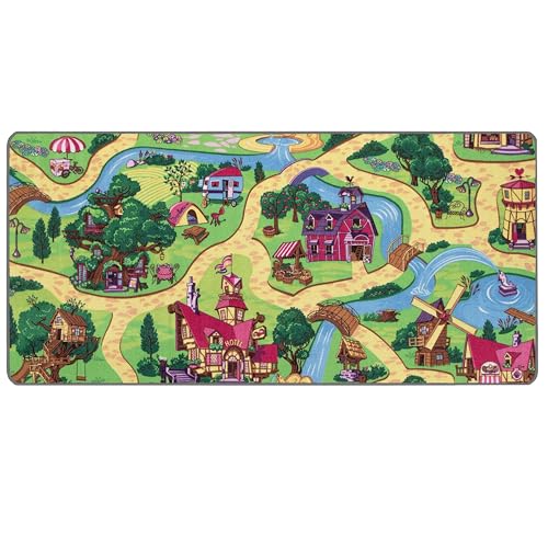 Primaflor Kinderteppich - Candy Town, 95x200cm, Robuster Spielteppich, Hochwertiger Teppich für das Kinderzimmer, Spielmatte für Jungen/Mädchen von Primaflor - Ideen in Textil