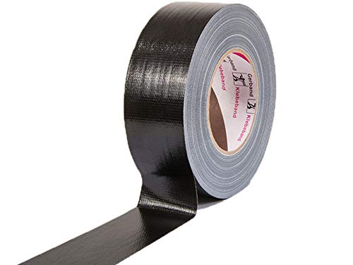 Profi Gewebeklebeband Klebeband für Bühnenbau Tape Gewebeband Verlegerklebeband - Schwarz, 5cm x 50m, Matt, Wasserfest, Beschriftbar, Rückstandsfrei Abziehbar von Primaflor - Ideen in Textil