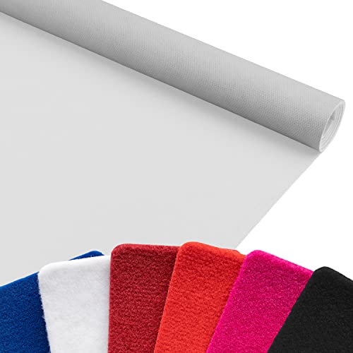 Primaflor Event-Teppich Meterware SALSA - 1,00m x 5,00m, Weiß, Viele Farben, Rutschfester Gangläufer, Schwer Entflammbarer Hochzeits-Läufer, B1 Messeteppich von Primaflor - Ideen in Textil