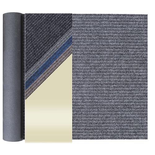 Primaflor Sauberlauf - Atlas, Hellgrau, 1,00m x 6,00m, Rutschfester Schmutzfangläufer Meterware, Robuster Küchenläufer nach Maß, Teppichläufer Zuschneidbar, Eingangsmatte für Flur & Windfang von Primaflor - Ideen in Textil