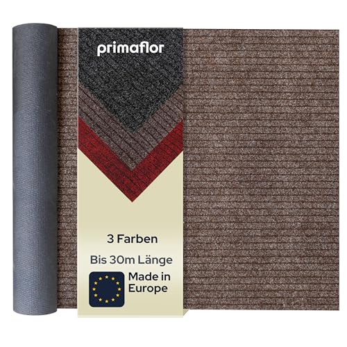 Primaflor Sauberlauf nach Maß - Valencia, Braun, 1,00m x 1,50m, Rutschfester Schmutzfangläufer Meterware, Robuster Küchenläufer, Zuschneidbarer Teppichläufer, Eingangsmatte für Flur und Windfang von Primaflor - Ideen in Textil