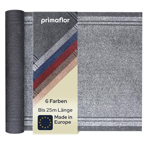 Primaflor Sauberlauf - Malaga, Grau, 0,66m x 1,50m, Rutschfester Schmutzfangläufer Meterware, Schmaler Küchen-Läufer nach Maß, Zuschneidbarer Teppichläufer, Eingangsmatte für Flur und Windfang von Primaflor - Ideen in Textil