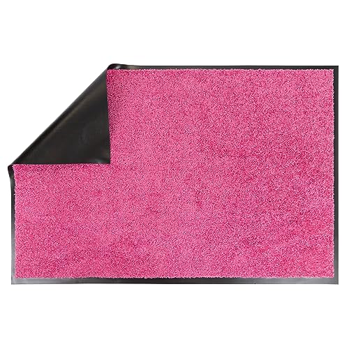 Primaflor - Ideen in Textil Schmutzfangmatte Conti – Pink 60cm x 90cm, Waschbare, rutschfeste, Pflegeleichte Fußmatte, Eingangsmatte, Küchenläufer Matte, Türvorleger für Innen & Außen von Primaflor - Ideen in Textil