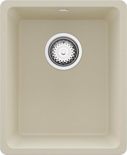 PRIMAGRAN Unterbauspüle Granit Beige 36x44cm, Spülbecken 1 Becken + Ablauf-Set, Granitspüle ab 40er Unterschrank - Venedig Easy PRIMAGRAN Unterbauspüle Granit Beige 36x44cm, Spülbecken 1 Becken + Ablauf-Set, Granitspüle ab 40er Unterschrank - Venedig Easy von Primagran
