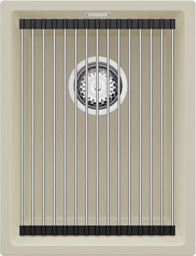 PRIMAGRAN Unterbauspüle Granit Beige 36x47cm, Spülbecken 1 Becken + Ablauf-Set + Aufrollbare Abtropffläche, Granitspüle ab 40er Unterschrank - Praga PRIMAGRAN Unterbauspüle Granit Beige 36x47cm, Spülbecken 1 Becken + Ablauf-Set + Aufrollbare Abtropffläche, Granitspüle ab 40er Unterschrank - Praga von Primagran