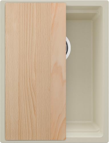 PRIMAGRAN Unterbauspüle Granit Beige 36x47cm, Spülbecken 1 Becken + Ablauf-Set + Schneidebrett, Granitspüle ab 40er Unterschrank - Praga PRIMAGRAN Unterbauspüle Granit Beige 36x47cm, Spülbecken 1 Becken + Ablauf-Set + Schneidebrett, Granitspüle ab 40er Unterschrank - Praga von Primagran