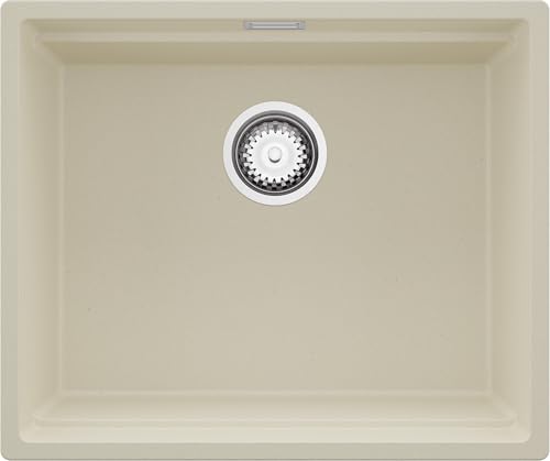 PRIMAGRAN Unterbauspüle Granit Beige 56x47cm, Spülbecken 1 Becken + Ablauf-Set, Granitspüle ab 60er Unterschrank - Praga PRIMAGRAN Unterbauspüle Granit Beige 56x47cm, Spülbecken 1 Becken + Ablauf-Set, Granitspüle ab 60er Unterschrank - Praga von Primagran