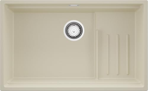 PRIMAGRAN Unterbauspüle Granit Beige 76x47cm, Spülbecken 1 Becken + Ablauf-Set, Granitspüle ab 80er Unterschrank - Praga PRIMAGRAN Unterbauspüle Granit Beige 76x47cm, Spülbecken 1 Becken + Ablauf-Set, Granitspüle ab 80er Unterschrank - Praga von Primagran