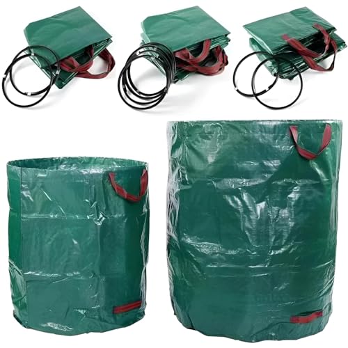 Gartensack 60l, 120l oder 300l Pop Up | Laubsack klein & groß | Gartenabfallsack stabil, Rasensack robust, reißfeste Säcke für Gartenabfälle (120l) von Primal Internet GmbH