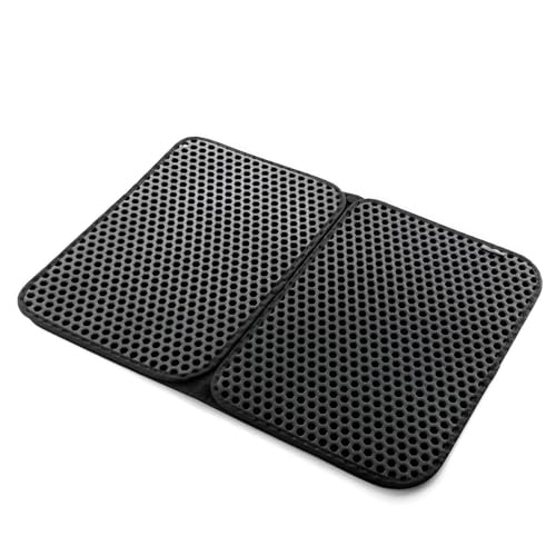 Premium Katzenklo Fußmatte Vormatte doppelt Katzenmatte | Katzenklo Matte groß 60 cm breit | Abwaschbar, kratzfest & rutschfest | Katzenstreu wiederverwendbar von Primal Internet GmbH