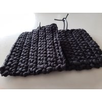 2 Topflappen Dunkelgrau , Untersetzer Grau Baumwollgarn Dunkel/Anthrazit Grau, Gehäkelte Untersetzer, Upcycling 2 Topflappen Dunkelgrau , Untersetzer Grau Baumwollgarn Dunkel/Anthrazit Grau, Gehäkelte Untersetzer, Upcycling von Primaliese