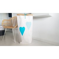 Papiersack Paperbag Türkis Herzen von Primaliese