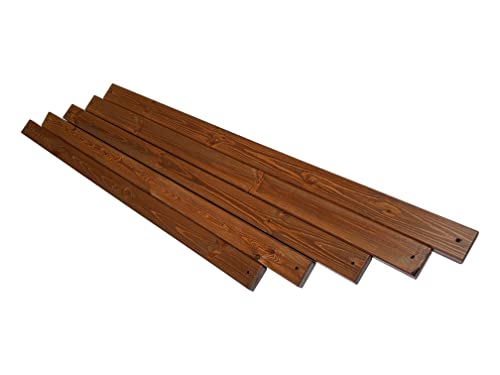 Primario Grande Bretter für Gartenbank Imprägniert 5 Stück - Parkbank-Bretter Set Passend für alle Bänke ohne Rückenlehnen - Wetterfest Bohlen für Gartenbankgestelle (Braun, 175 cm) von Primario Grande
