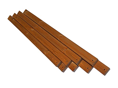 Primario Grande Bretter für Gartenbank Imprägniert 8 Stück - Parkbank-Bretter Set Passend für alle Bänke mit Rückenlehnen - Wetterfest Bohlen für Gartenbankgestelle (Teak, 200 cm) von Primario Grande