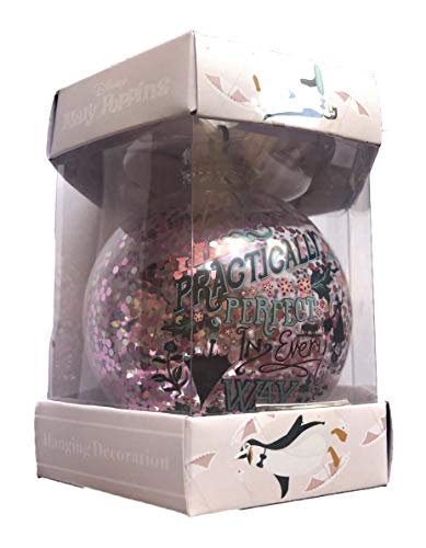 Primark Offiziell Mary Poppins Christbaumkugel Groß Rosa Glitzer von Primark