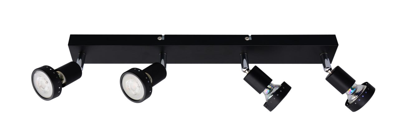 Primaster 4er LED Spot Chicago GU10 46 x 8 cm schwarz von Primaster