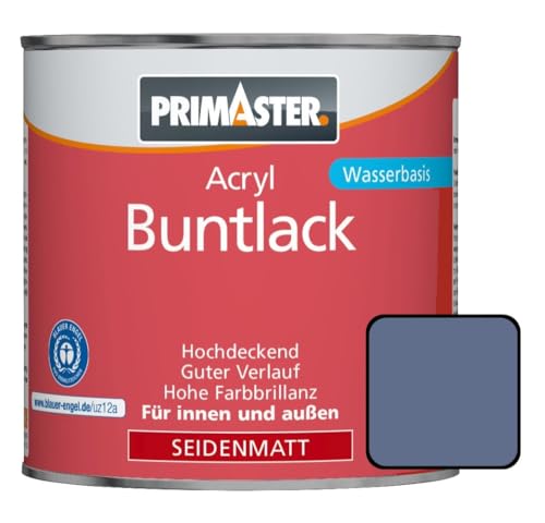 Primaster Acryl Buntlack 375ml Taubenblau Seidenmatt Wetterbeständig Holz&Metall von Primaster