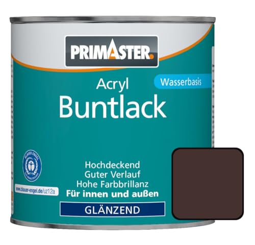 Primaster Acryl Buntlack 750ml Schokobraun Glänzend Wetterbeständig Holz&Metall von Primaster