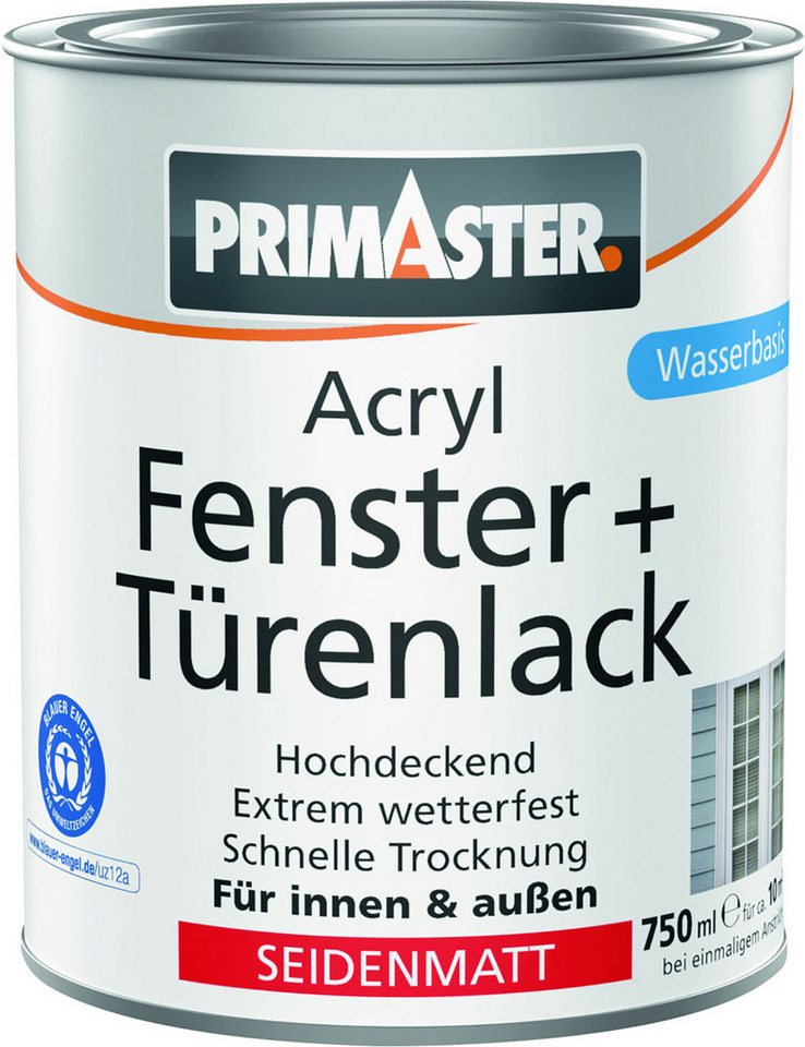 Primaster Acryl-Buntlack Primaster Acryl Fenster + Türenlack weiß Primaster Acryl-Buntlack Primaster Acryl Fenster + Türenlack weiß von Primaster
