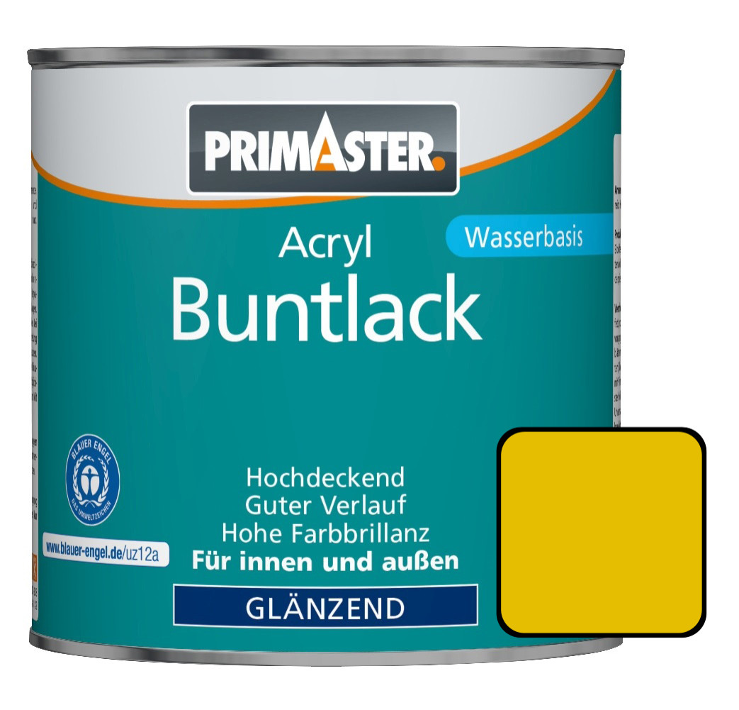 Primaster Acryl Buntlack RAL 1003 375 ml signalgelb glänzend von Primaster