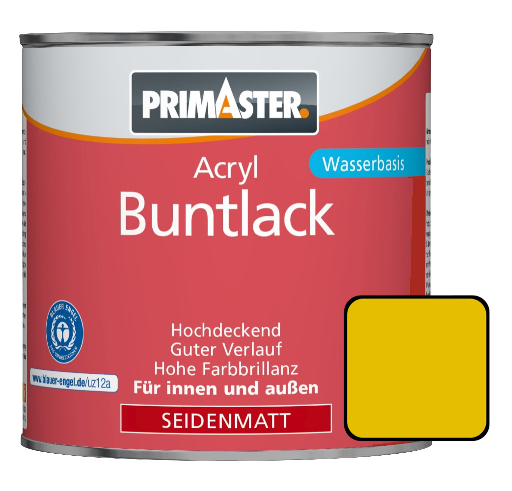 Primaster Acryl Buntlack RAL 1003 750 ml signalgelb seidenmatt von Primaster