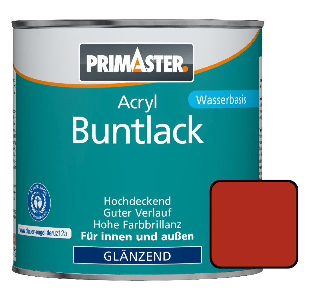 Primaster Acryl Buntlack RAL 3000 375 ml feuerrot glänzend von Primaster