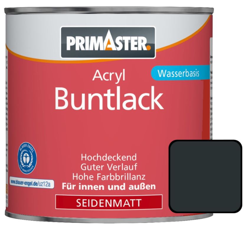 Primaster Acryl Buntlack RAL 7016 750 ml anthrazitgrau seidenmatt von Primaster