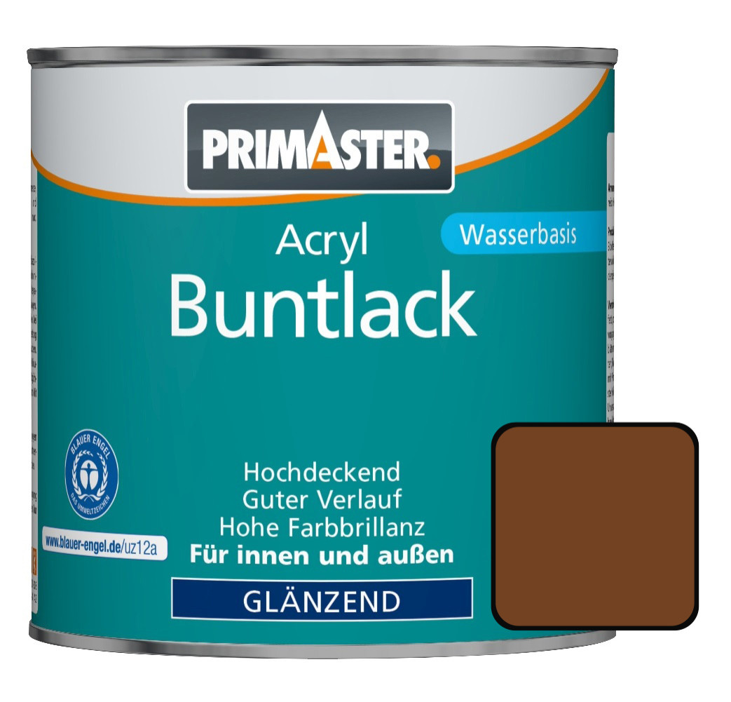 Primaster Acryl Buntlack RAL 8003 750 ml lehmbraun glänzend von Primaster