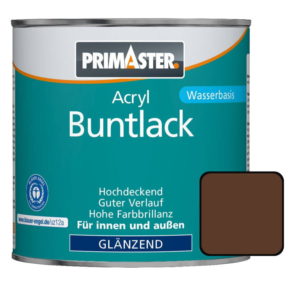 Primaster Acryl Buntlack RAL 8011 375 ml nussbraun glänzend von Primaster