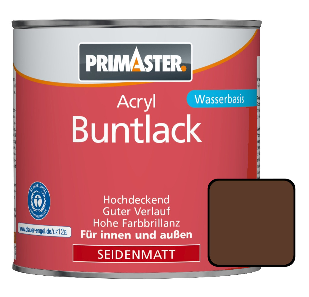 Primaster Acryl Buntlack RAL 8017 375 ml schokobraun seidenmatt von Primaster