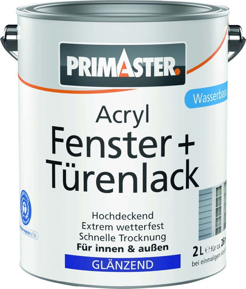 Primaster Acryl Fenster + Türenlack weiß glänzend 2 L Primaster Acryl Fenster + Türenlack weiß glänzend 2 L von Primaster