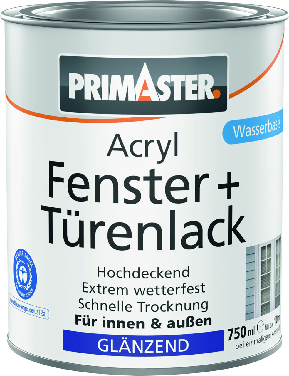 Primaster Acryl Fenster + Türenlack weiß glänzend 750 ml Primaster Acryl Fenster + Türenlack weiß glänzend 750 ml von Primaster