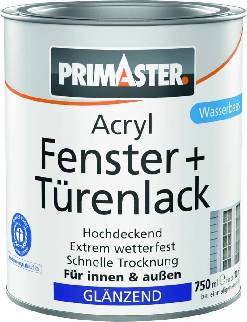 Primaster Acryl Fenster + Türenlack weiß glänzend 750 ml Primaster Acryl Fenster + Türenlack weiß glänzend 750 ml von Primaster