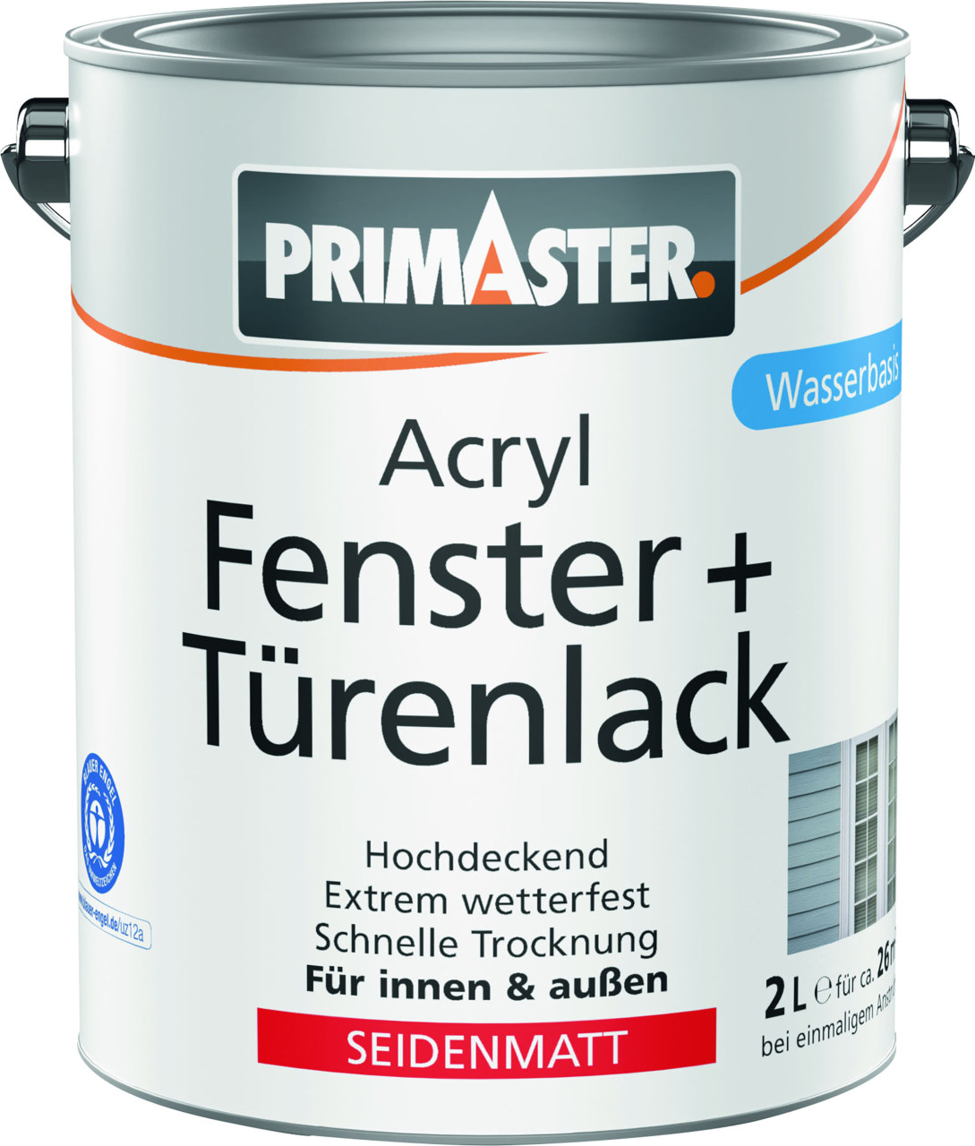 Primaster Acryl Fenster + Türenlack weiß seidenmatt 2 L Primaster Acryl Fenster + Türenlack weiß seidenmatt 2 L von Primaster