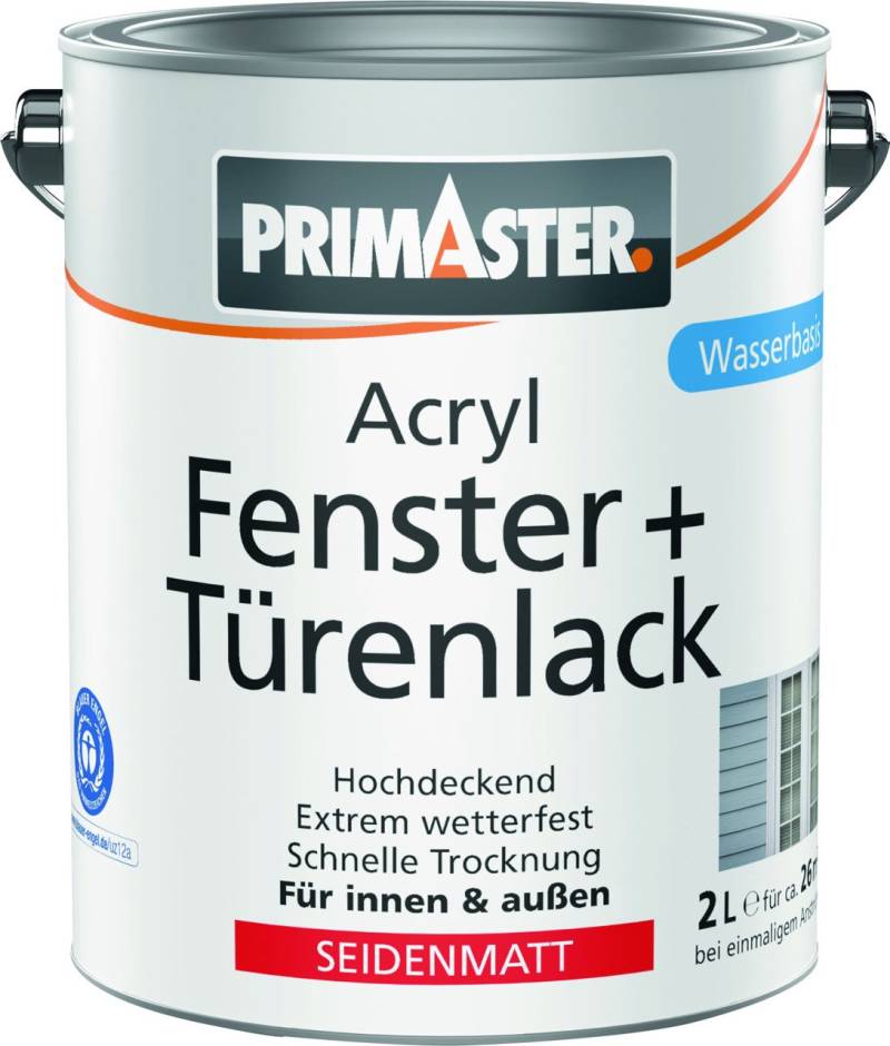 Primaster Acryl Fenster + Türenlack weiß seidenmatt 2 L Primaster Acryl Fenster + Türenlack weiß seidenmatt 2 L von Primaster