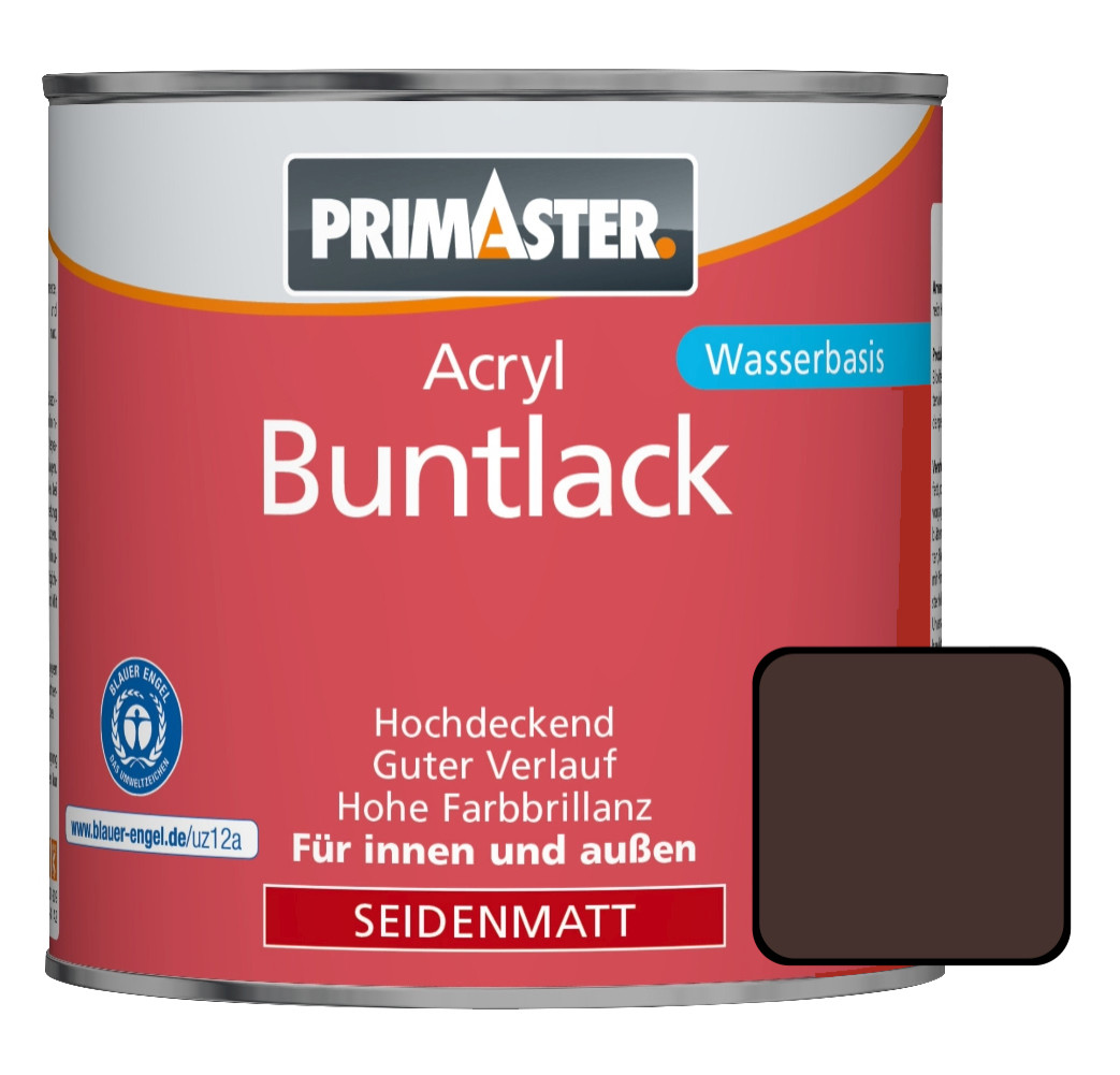 Primaster Acryl Buntlack RAL 8017 125 ml schokobraun seidenmatt von Primaster