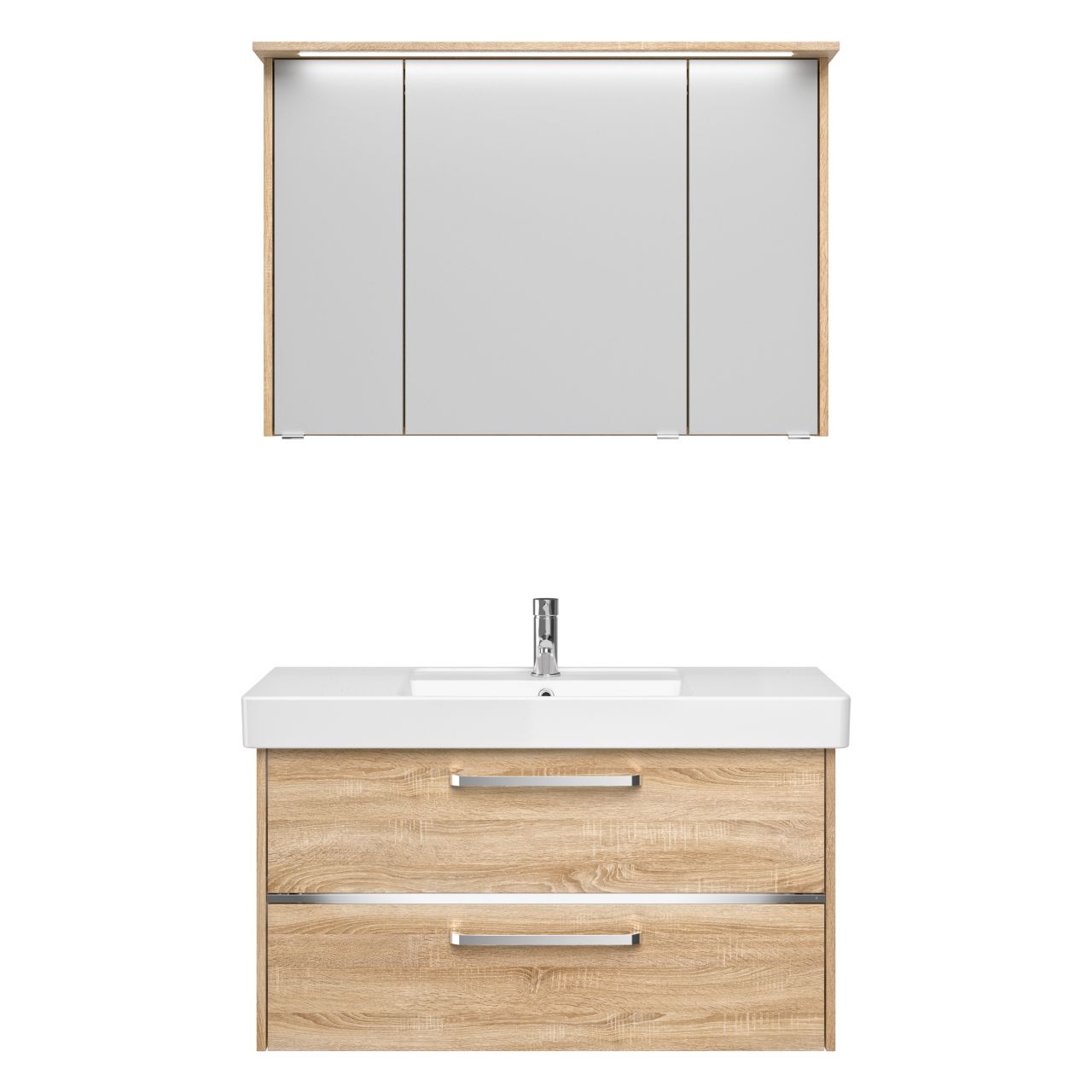Primaster Badmöbelset Berlin eiche 105 cm Twin LED, Keramikwaschtisch Primaster Badmöbelset Berlin eiche 105 cm Twin LED, Keramikwaschtisch von Primaster