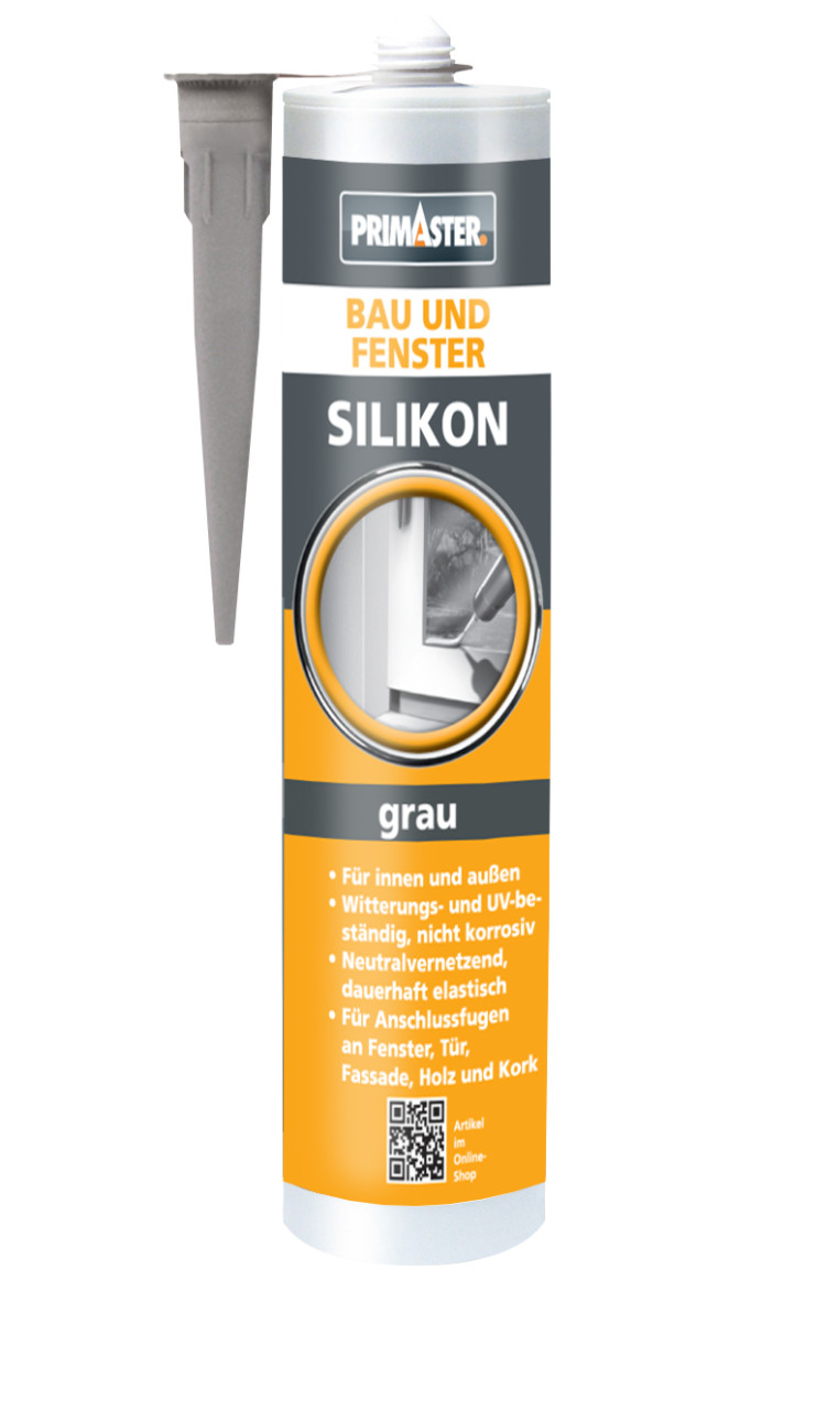 Primaster Bau und Fenster Silikon grau 310 ml von Primaster